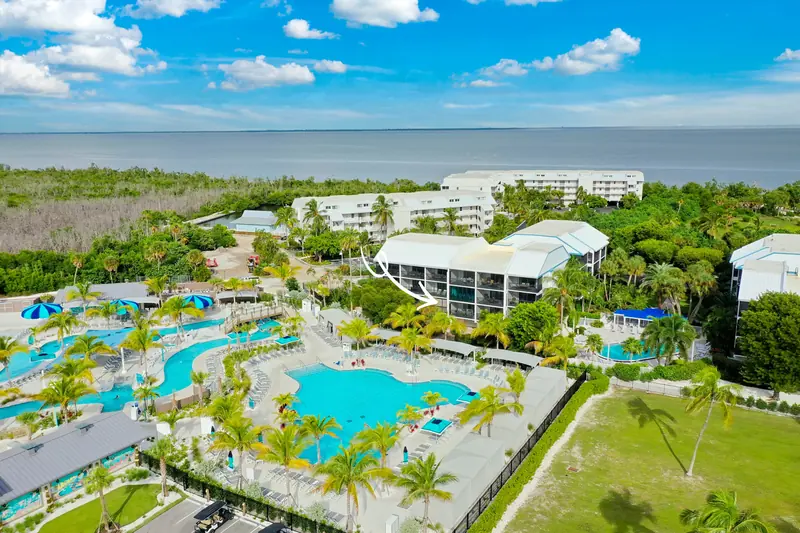 Aerial view marking Villa 3217 at Captiva Resort Villas