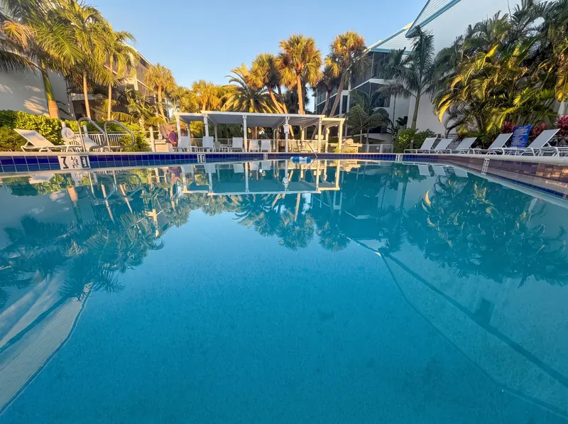 Heated association swimming pool and sundeck
